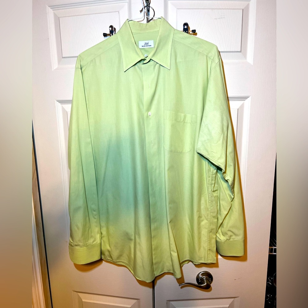 Brooks Brothers 346 Dress Shirt, 16” x 34/35, Lime Green